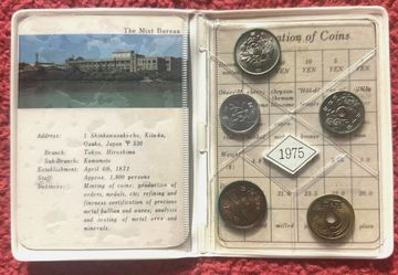 JAPAN ~ 1975 ~ MINT SET ~ 5 COINS ~