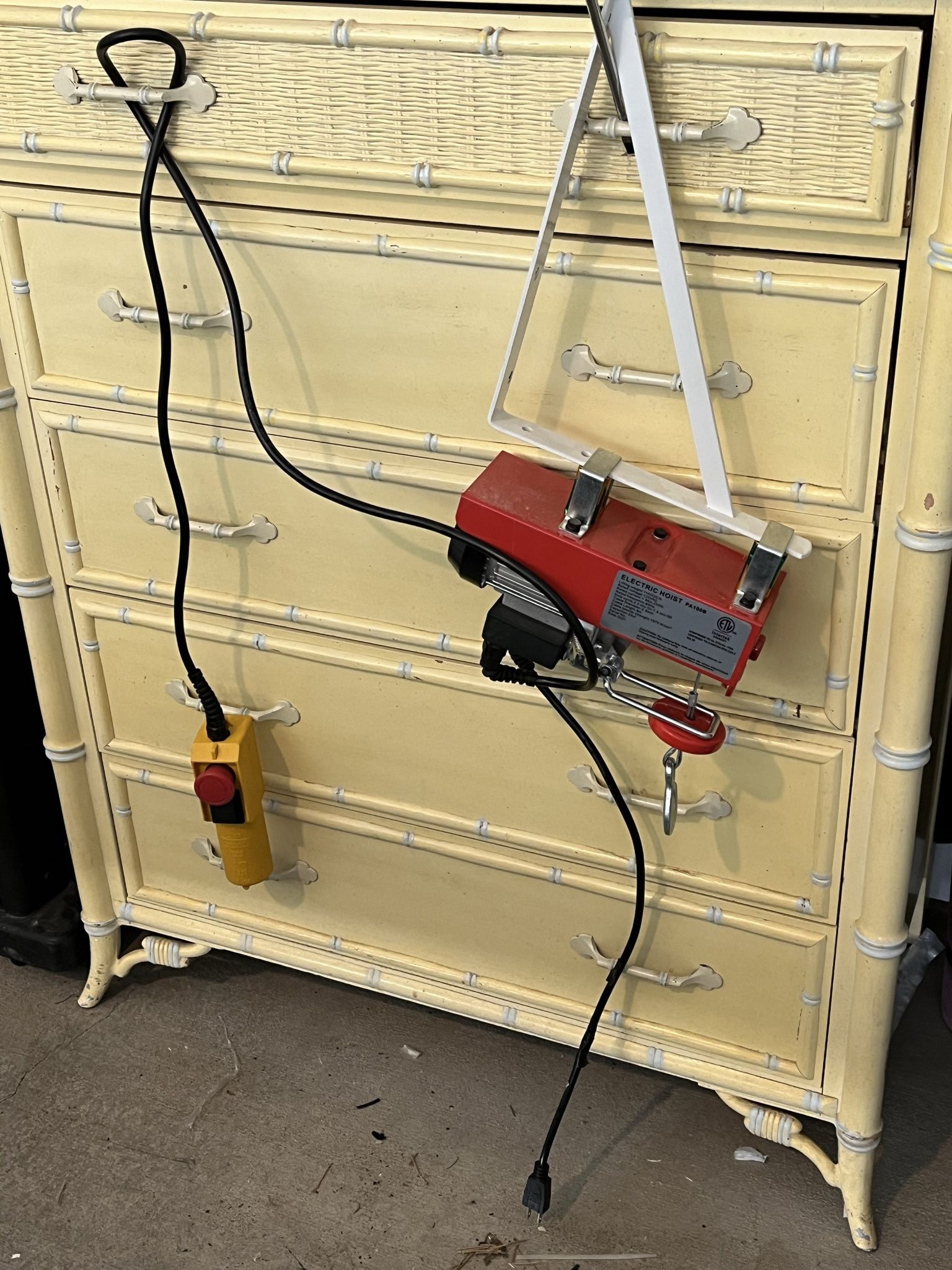 Electric chain hoist with mount