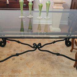 Elegant High End Glass-top Dining Room Table