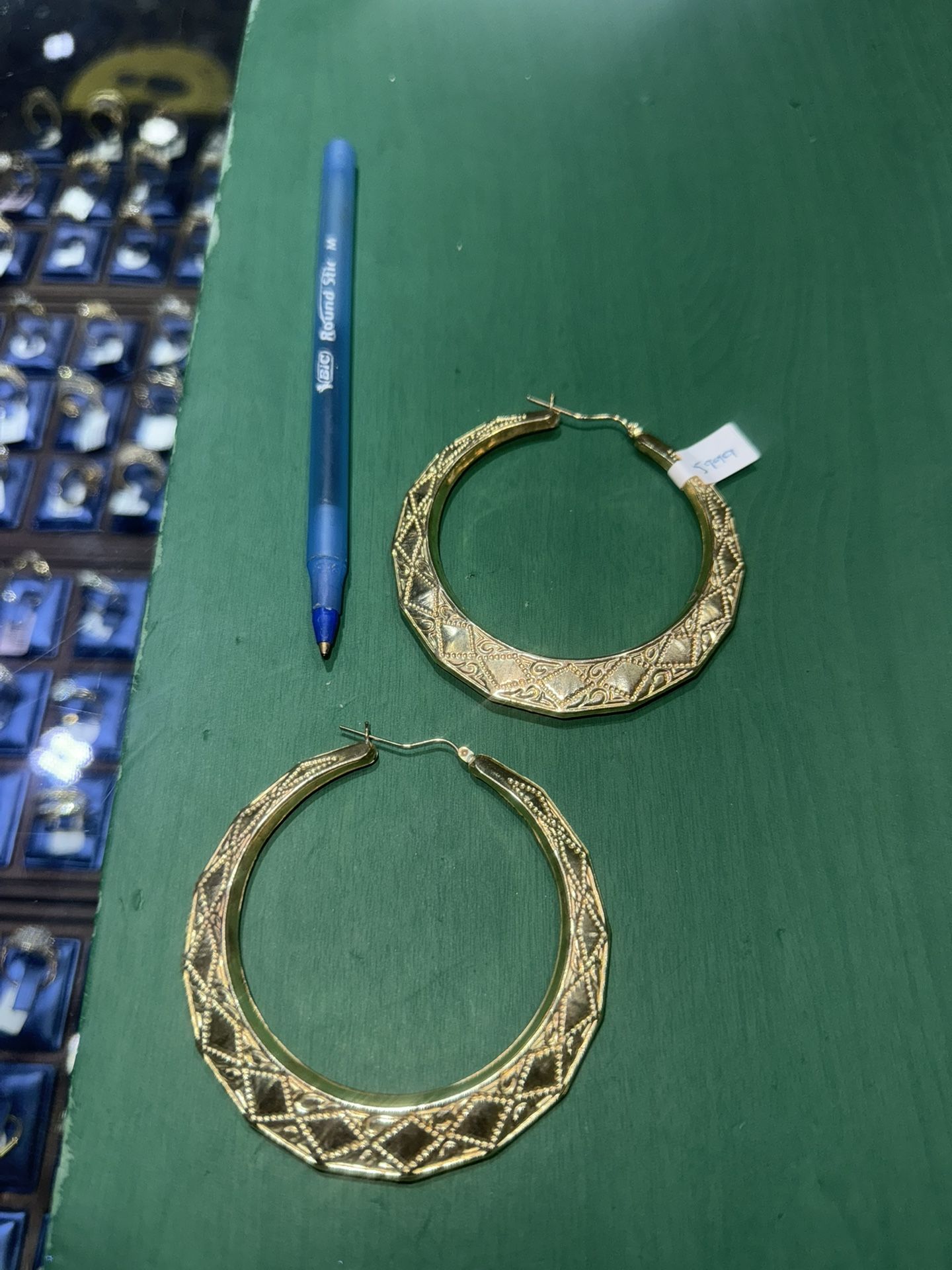 XL 10kt Gold Hoops 13.1 Grams