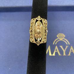 10K Two-Tone Gold CZ Ring 