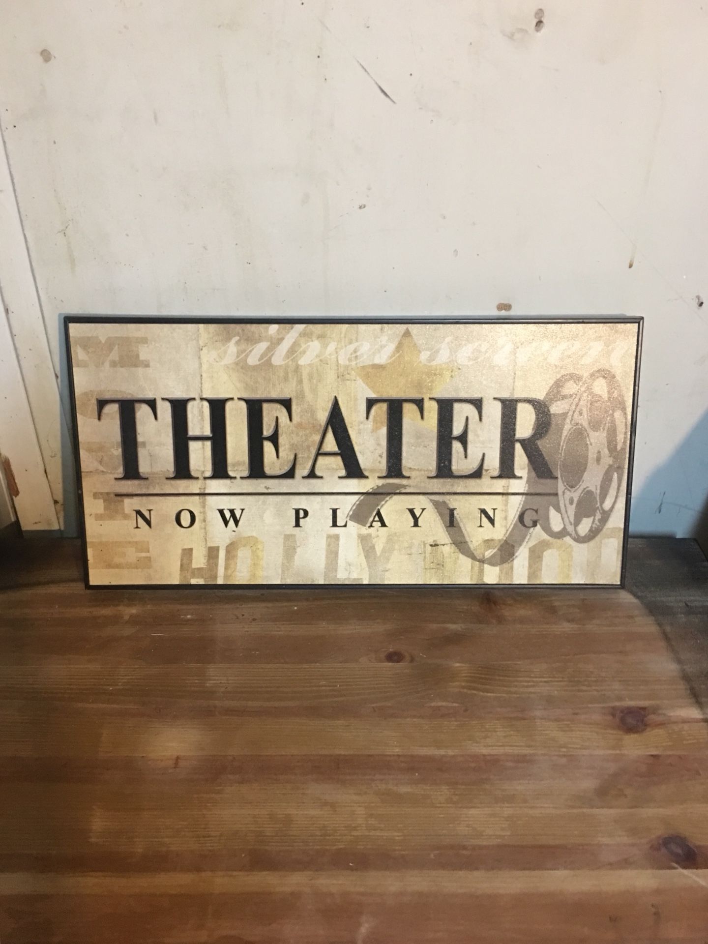 Vintage Movie Theater Now Playing Wall Decor