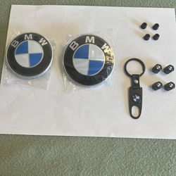 BMW-Emblem Kit-Keychain and Tire Valve Caps-not OEM