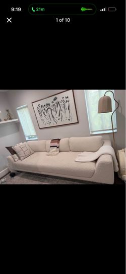 CB2 BOUCLE SOFA COUCH