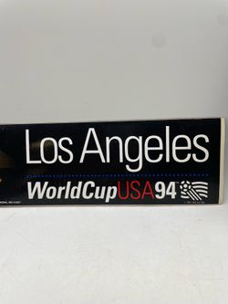 💎 vintage 💎 1994 World Cup USA bumper sticker featuring the Los Angeles host city branding