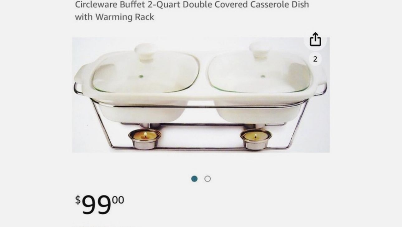 Buffet 2 Quarts Double Covered Kitchen With Warmer Rack