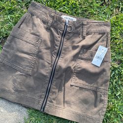 PAC Sun Olive Cord Skirt 