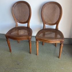Vintage Cane Chair Set Of 2