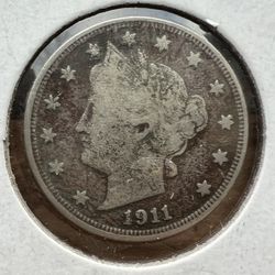 1911. Liberty “V” Nickel., Fine Condition