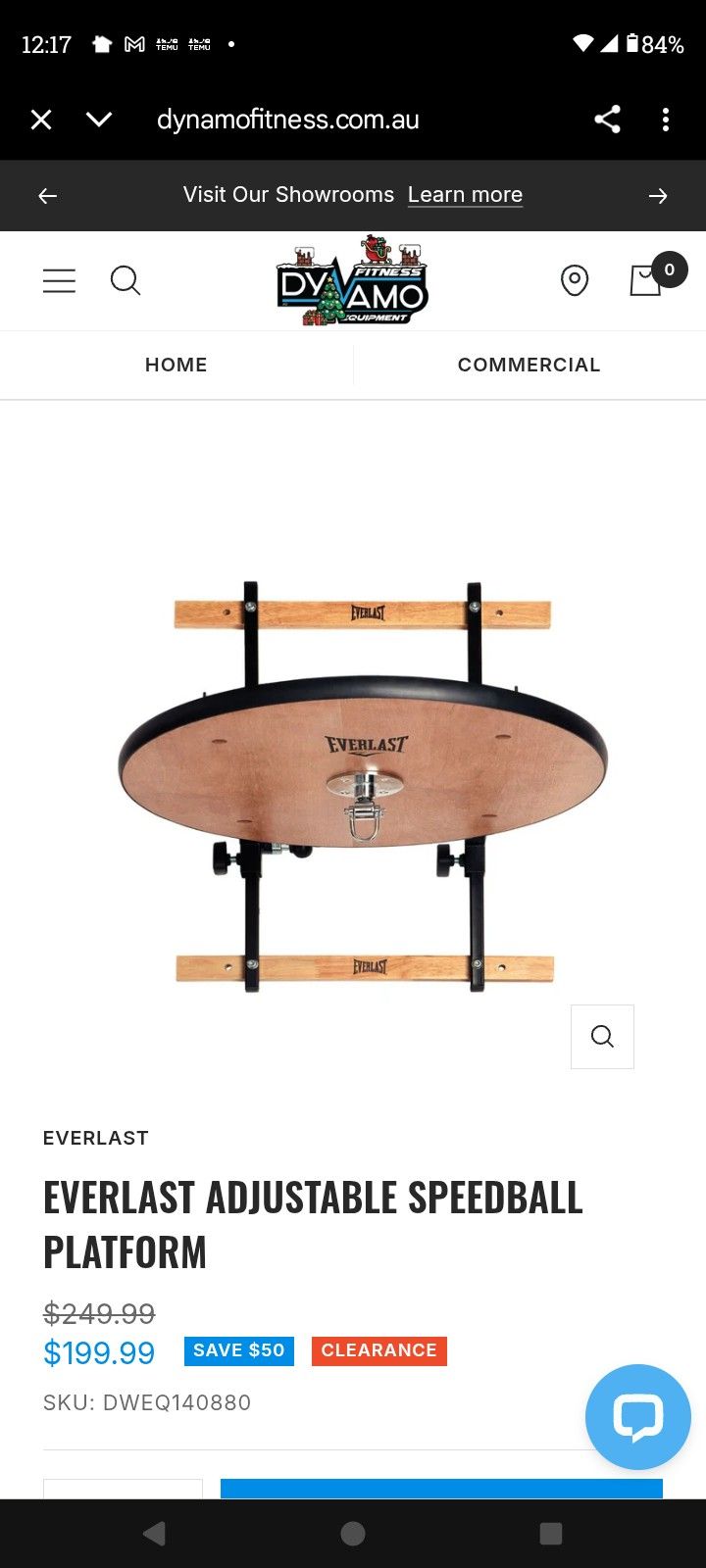 Everlast Speed Bag Mount With Bag