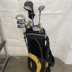 Golf clubs with carry bag