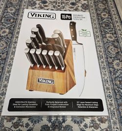 Viking 15-piece German Steel Knife Block Set