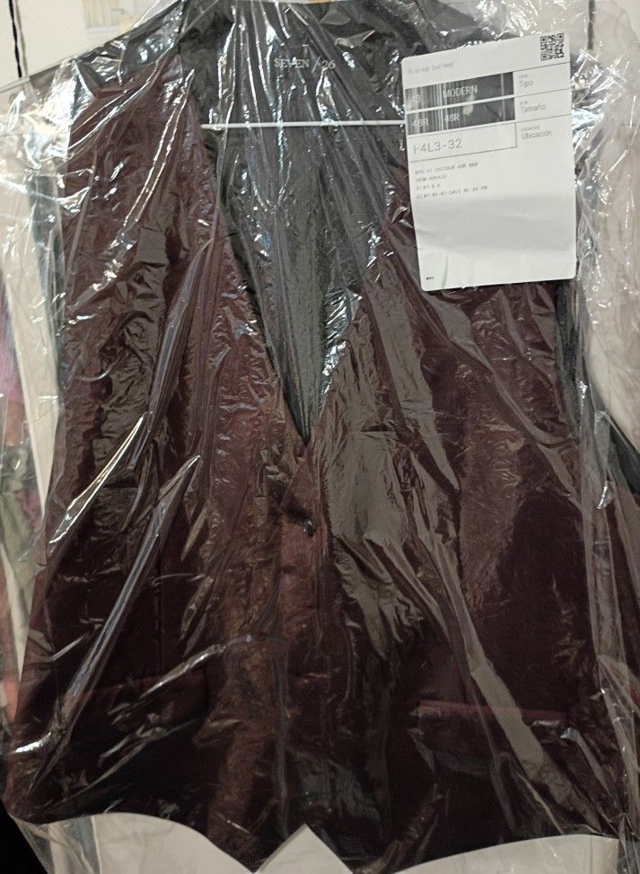 Maroon Men's Suit Set $100