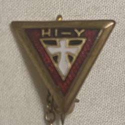 Vintage YMCA Official HI - Y Triangle Lapel Hat Jacket HI-Y Pin