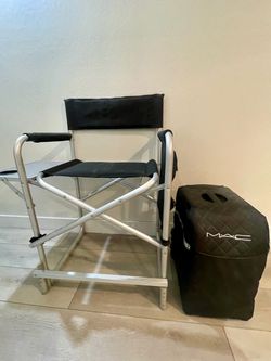 MAC ZUCA MAKEUP CASE & Folding MAKEUP Director's Chair with Side Table