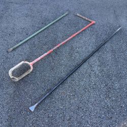 Assorted Lot of Post Hole Digging Excavation Tools
