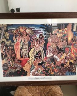 Beautiful Vintage Hawaiian Feast  Print