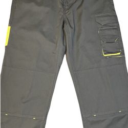 Parkside Mens Navy Utility Cargo Pants Reflecting Sz 38x30  Reinforced Knee