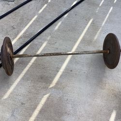 1 Inch Curl Bar And Weights 