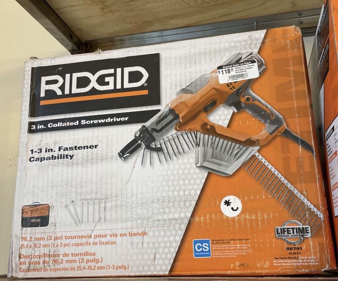RIDGID 3 in. Drywall and Deck Collated Screwdriver R6791.