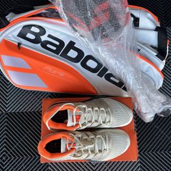 Babolat Racket/bag/shoes 