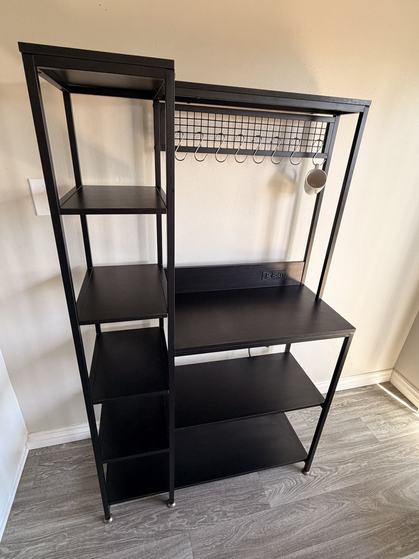 MOVE OUT SALE ! Stand With Shelves , Utility Rack , Kitchen Organizer Black