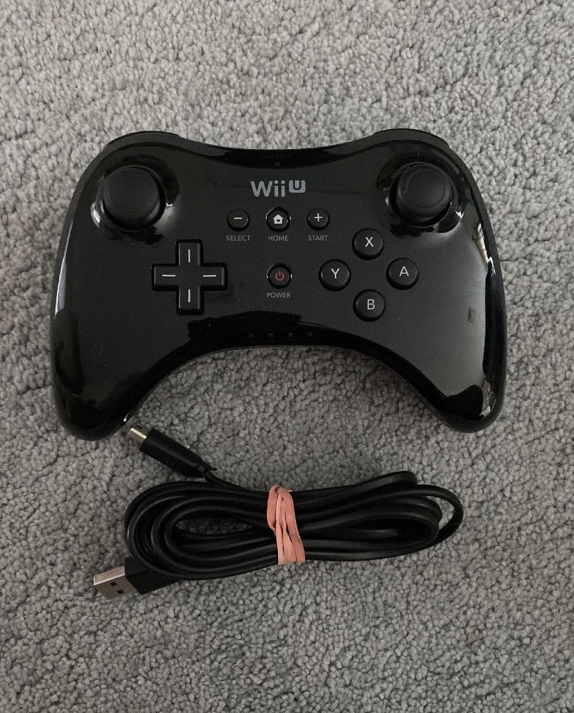 Official Nintendo Wii U Wireless Pro Controller (Black) genuine oem authentic