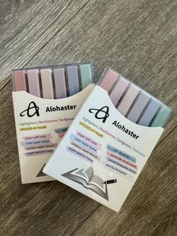 Aesthetic Cute Highlighters Mild Assorted Colors With Soft Chisel Tip, No Bleed Dry Fast Easy to Hold, for Journal Bible Planner Notes School 