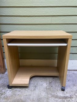 Rolling Desk with Pullout Shelf