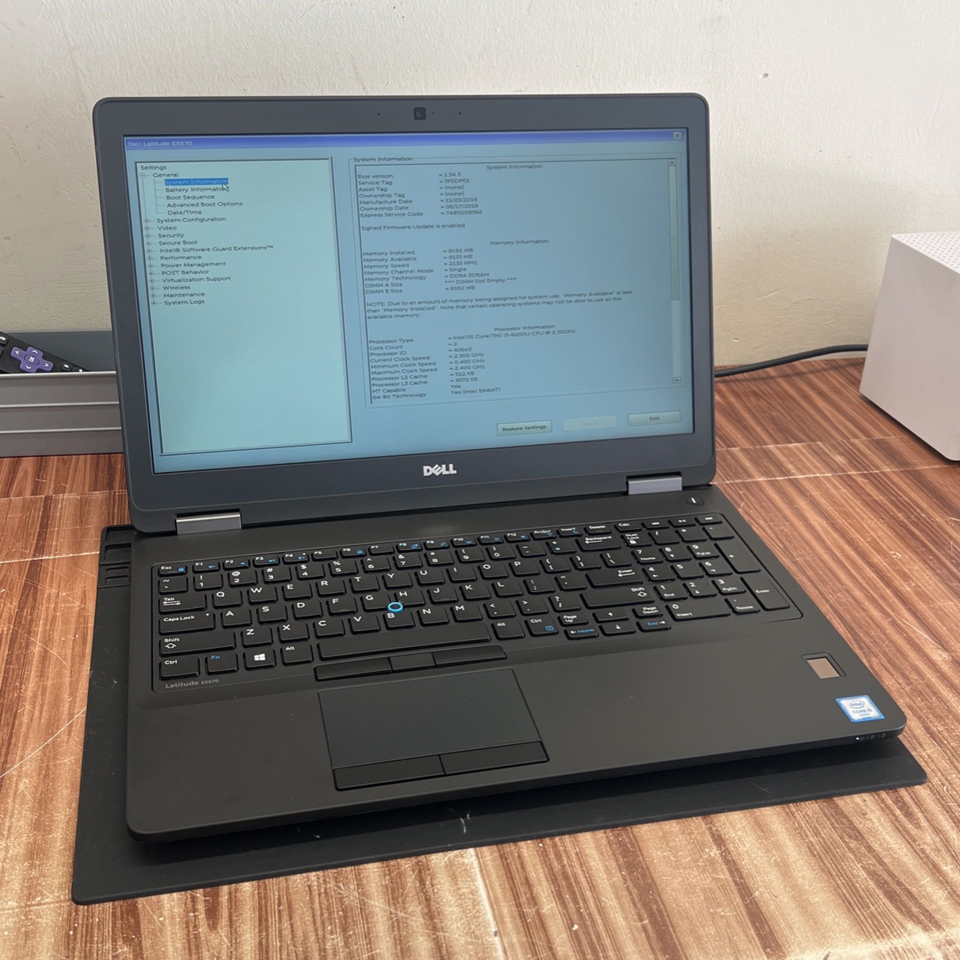 Dell Latitude E5570 laptop