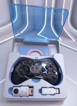 Sega Saturn 8-Button Arcade Pad 2.4GHz Wireless V2