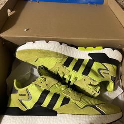 Men’s Size 11 Adidas “Nite Joggers” Neon Green