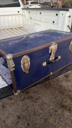 Blue Trunk with latches