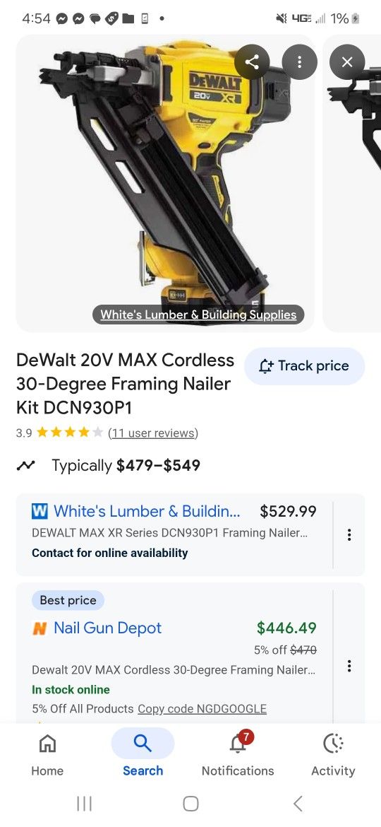 Dewalt Framing Gun 