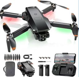 Brushless Motor Drones. 4K Camera, 40 Mins Flight, Auto Hover, One-click landing and home.Foldable RC Quadcopter, Gesture Photography