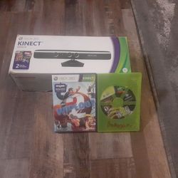 Xbox 360 Kinect With Two Games 