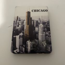 City Of Chicago Skyline Makeup Mirror Foldable Pocket Sized  Used