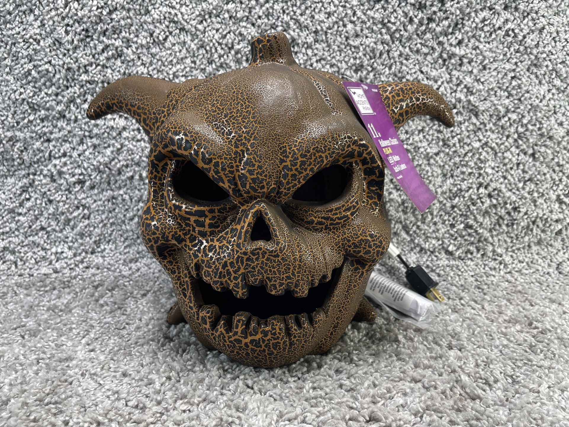 Gemmy Molten Jack O Lantern Pumpkin Halloween Blow Mold 11 Inch Red LED New Tags