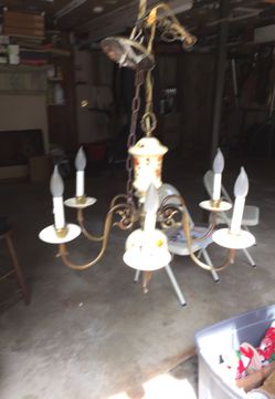 Flowered hanging light