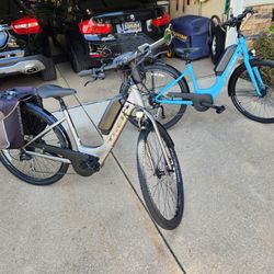 Pair of Trek Verve+2 Bikes Loaded, Car Rack 