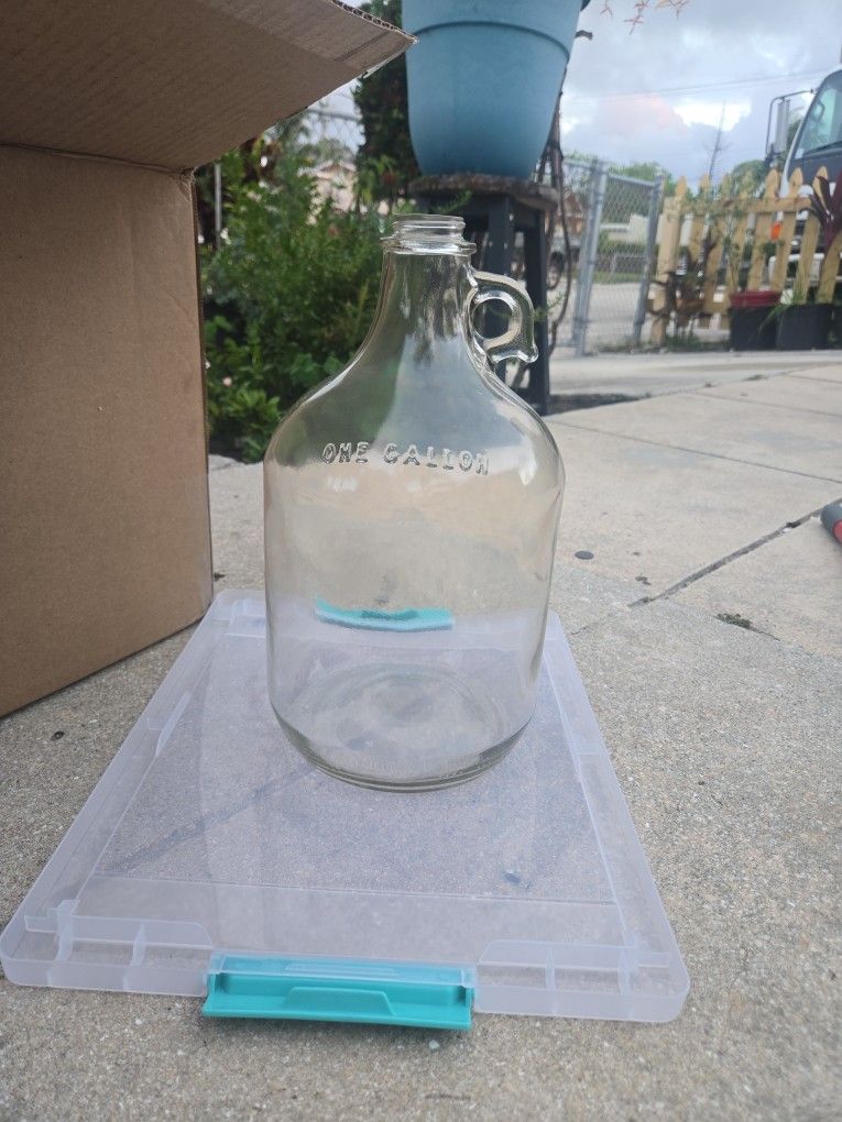 Clear Glass Jug With Cap