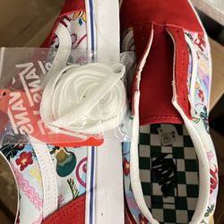 Vans Old Skool (Vans Market) Red/White/Gum Fruit Logos Mens Size 10 New With Box