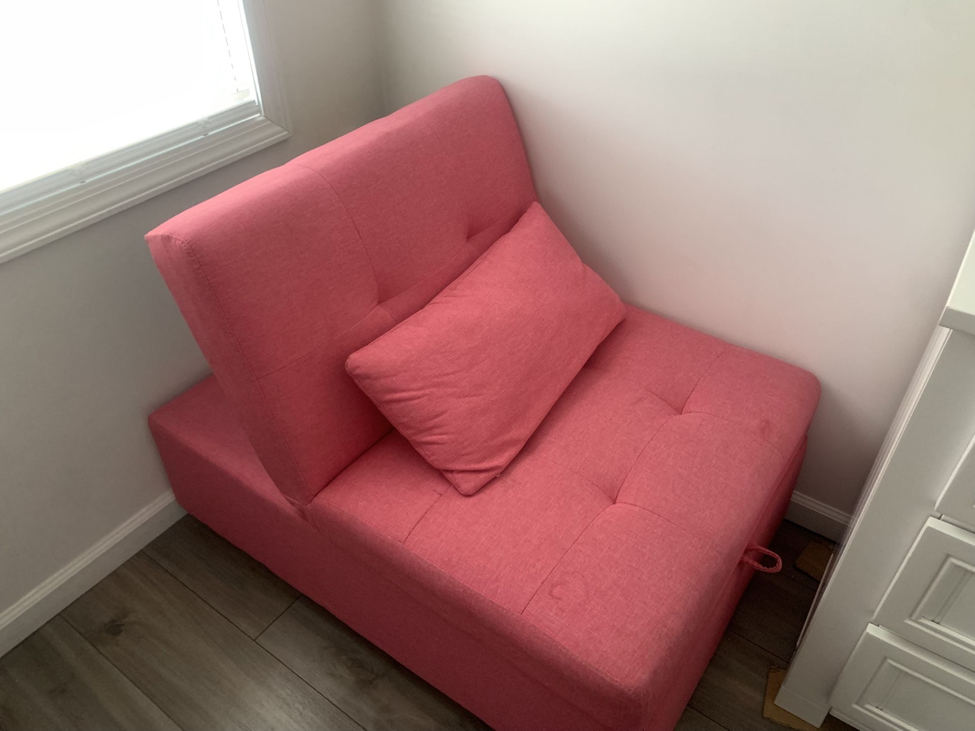 This Pink Fold Out Couch
