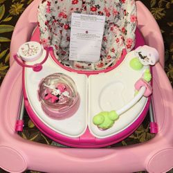 BABY DISNEY MINNIE MOUSE WALKER, BOUNCER & PINK REMOTE CONTROL SWING