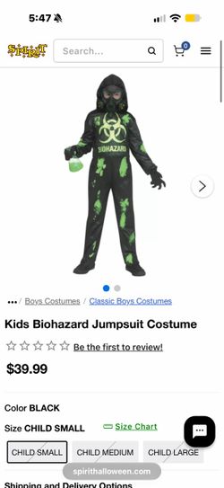 Biohazard costume kids