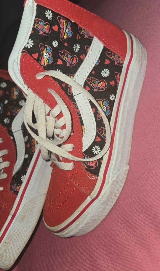 Red Glow In The Dark Vans