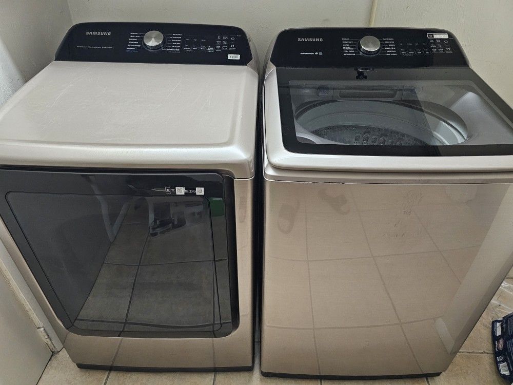 Samsung Top load Washer & Electric Dryer