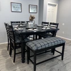 $495/set firm - Farmhouse kitchen table dining set- delivery available for a fee