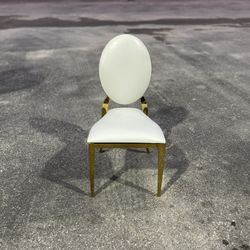 Luxury White And Gold Chairs