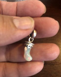 925 sterling silver Opal pendant